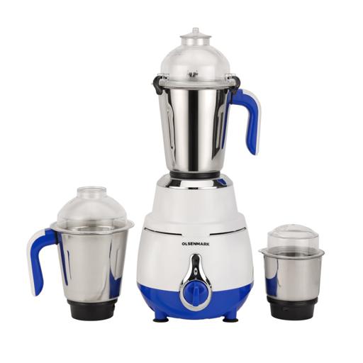 Compare Olsenmark 3in1 Mixer Grinder  OMSB7015 1200W Powerful Motor, Stainless Steel Jars & Blades, 3 Jars with 3 Speed Control, Polycarbonate Jar Caps, Overload Protection, Ergonomic Design Ideal for Smoothies, Grinding & Blending White & Silver 0.01 L 1200 W OMSB7015 White at KSA Price
