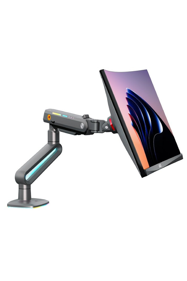Compare NB F6 RGB Gaming Monitor Arm, Height Adjustable 490mm, Fits 3260 Screens, 20kg Load, Matte Gray, 360° Rotation, VESA 100x100– Gaming, Workstations & Office Desk Mount at KSA Price