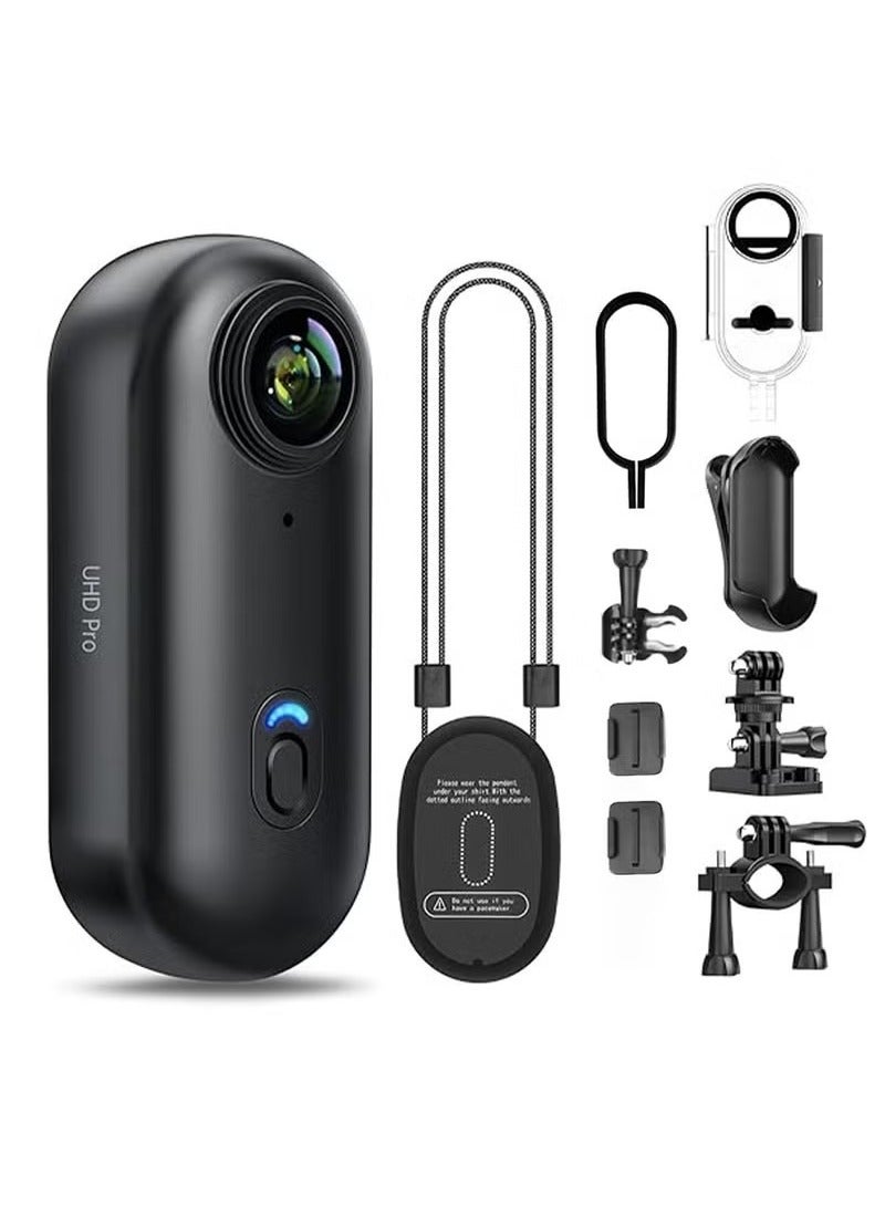 Compare 4K Ultra HD Wearable Mini Sports Camera – ThumbSized Magnetic Action Cam with 30m Waterproof, 360° Clip, 150Min Battery, WiFi, at KSA Price