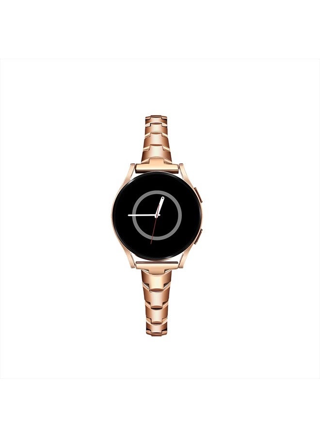 Compare Stainless Steel Band Compatible with Samsung Galaxy Watch Band 4 40mm 44mmWatch 4 Classic 42mm 46mmWatch 5 40mm 44mmWatch 5 Pro 45mm, Slim Bracelet Adjustable for Women, Rose Gold at KSA Price