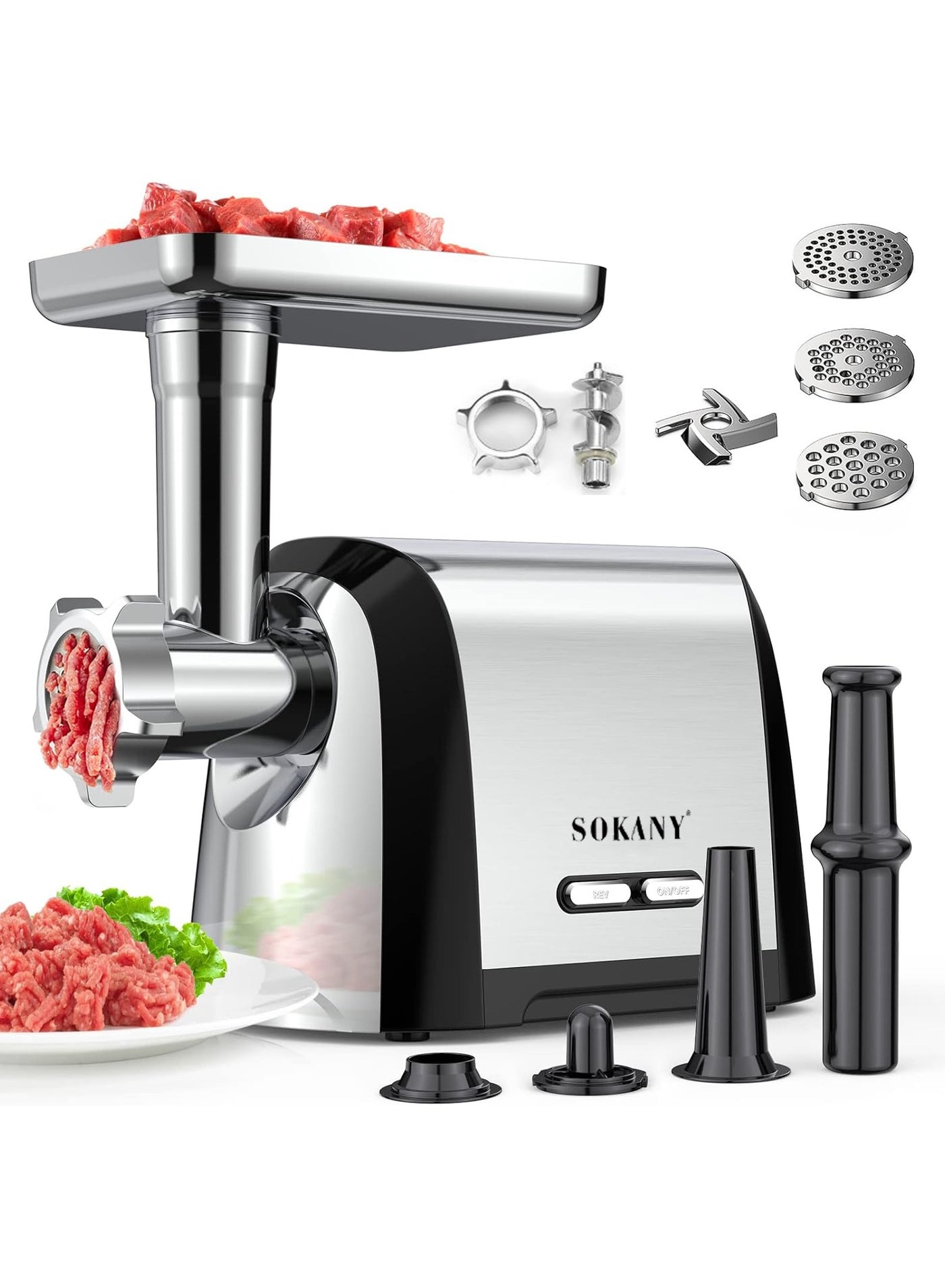 Meat Grinder, Sausage Stuffer, 3200W Electric Meat…