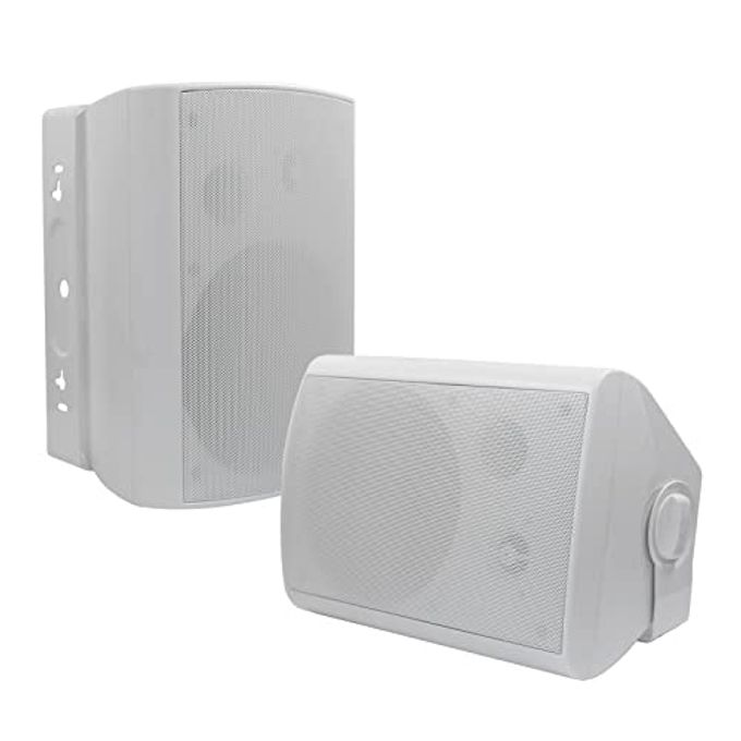 Compare 6.5 Inch 400W Indoor Outdoor Speakers Wired Waterproof Passive With Powerful Bass,Wall Mount Speakers For Patio Garage Covered Deck,AllWeather DurabilityPair,White at KSA Price