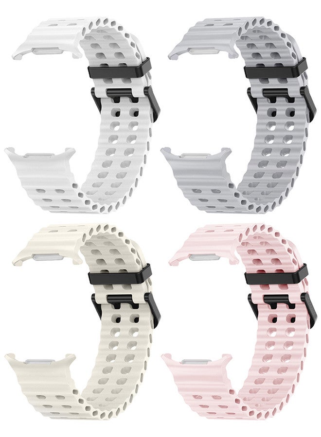 Compare 4 Pack of Band for Samsung Galaxy Watch 7 Ultra Soft Silicone  Adjustable, SweatResistant, and Stylish at KSA Price