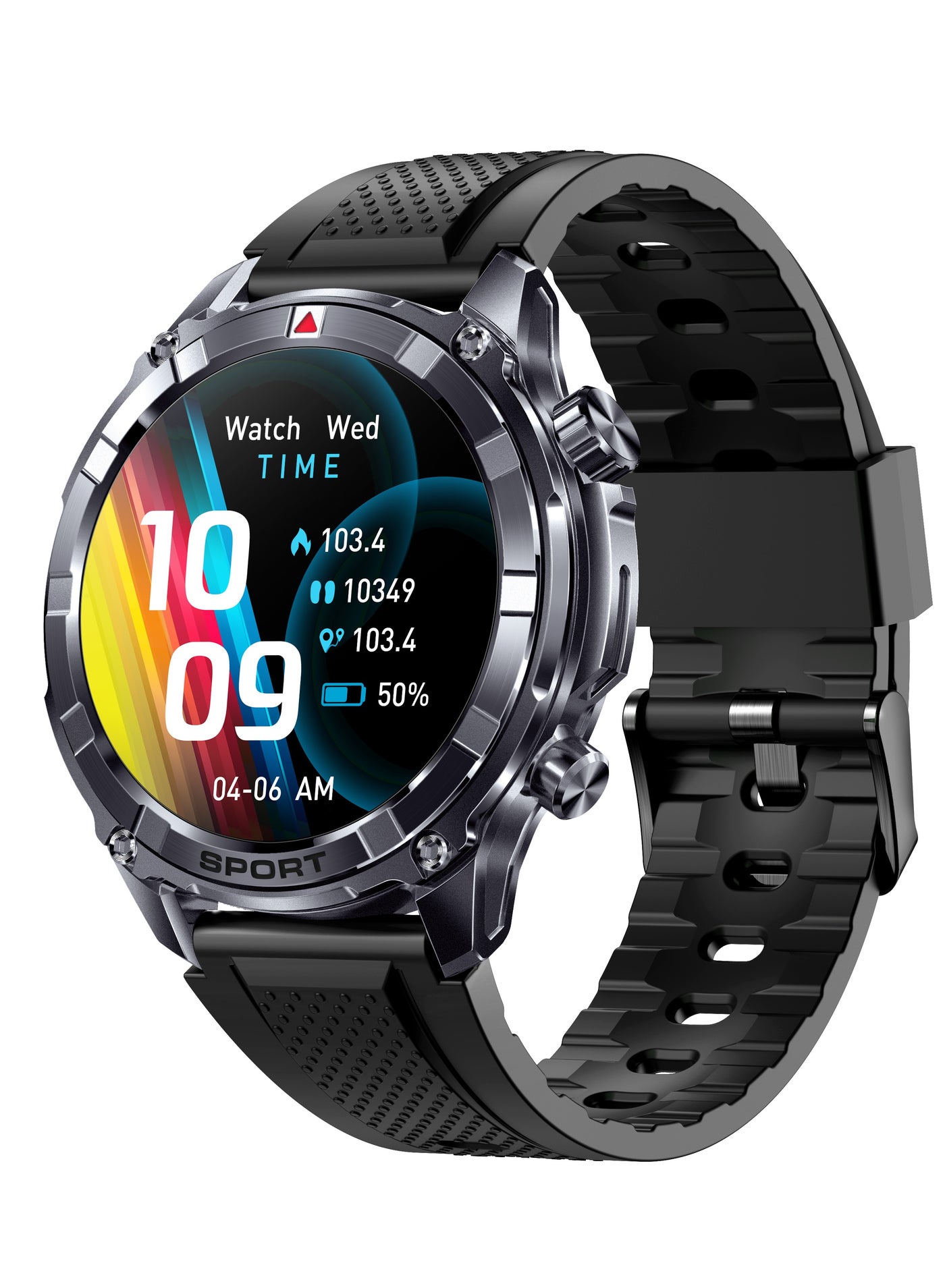 Compare Mens SmartWatch, 1.52inch HD Large Screen, IP68 Deep Waterproof, Smart Message Reminder, 500mAh Long Battery, LED Flashlight, Health Monitoring, 100+ Sports Modes, Advanced Casual Smart Watch, I116 Tape Black at KSA Price