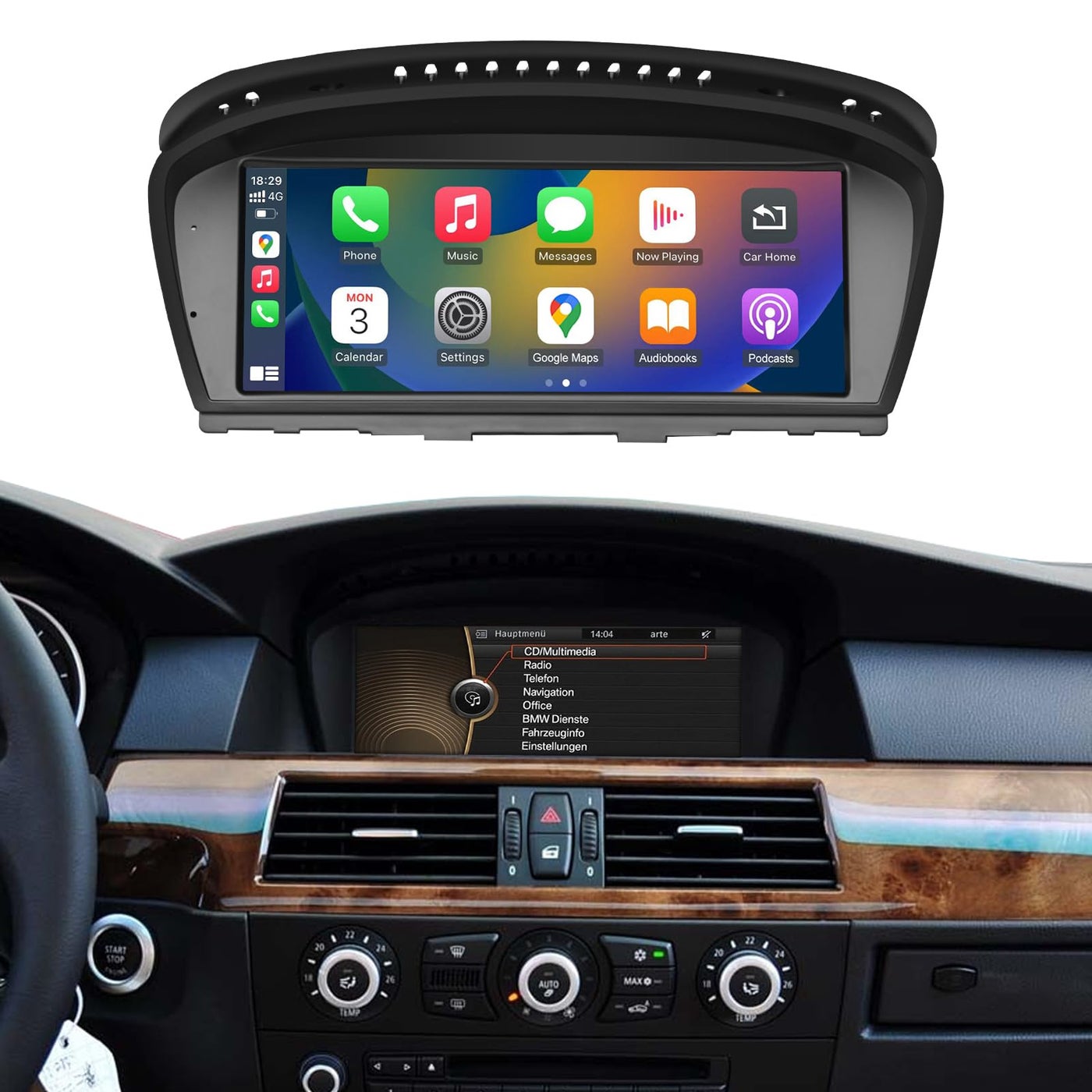 Compare NINETOM 88Inch Wireless CarPlay Android Auto Touchscreen Radio for BMW 35 Series 20082013 Compatible with CIC System E60 E61 E90 E91 E92 E93 at KSA Price