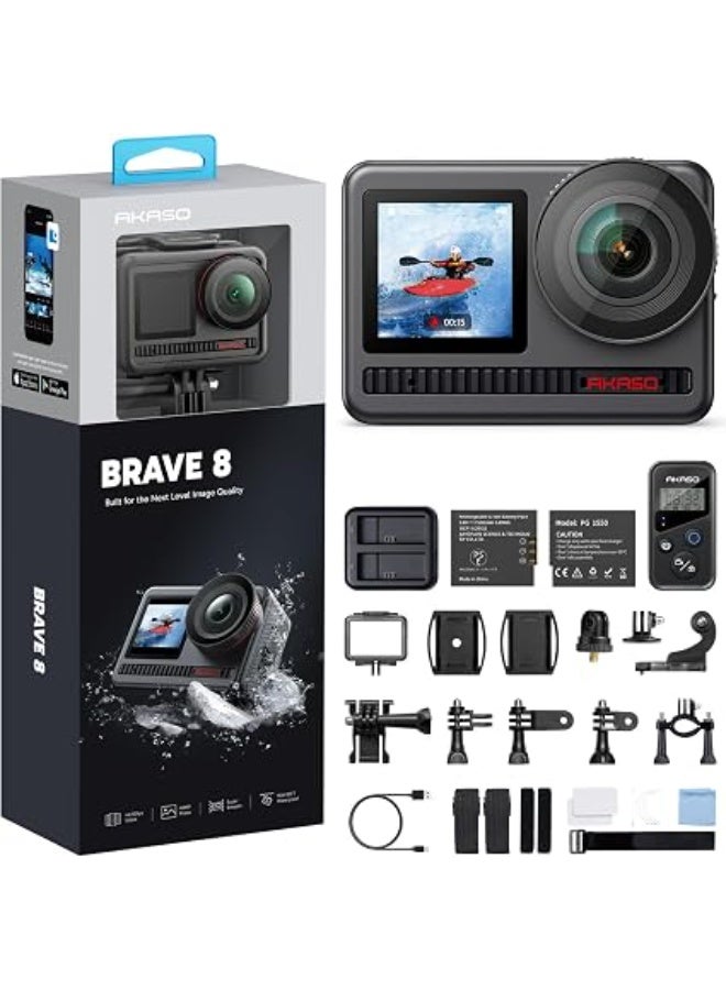 AKASO Brave 8 4K60FPS Action Camera 33ft Waterproof…