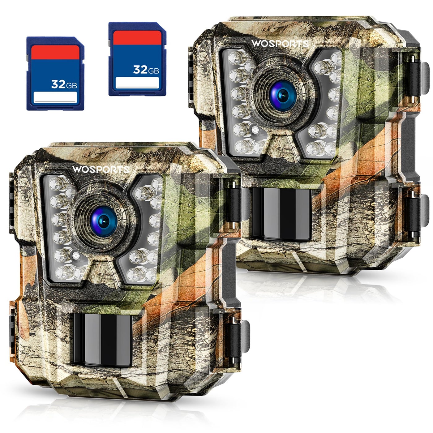 WOSPORTS Mini Trail Camera 2 Pack 24MP 1080P HD,…