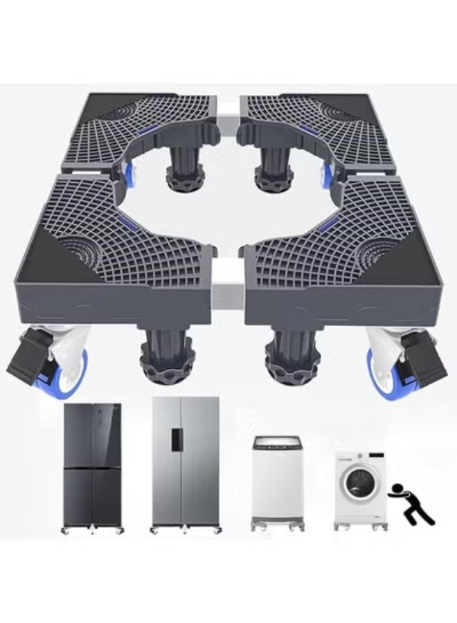 Compare Washing Machine Base Stand, Adjustable Mobile Base，With Universal Wheels And 4 Single Lock Wheels, Moisture Resistant And Durable，Suitable For Washing Machines, Dryers, Refrigerators at KSA Price