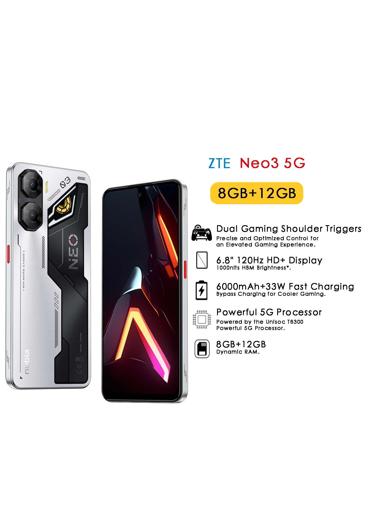 Neo 3 Dual SIM Cyber Silver 8GB+12GB RAM…