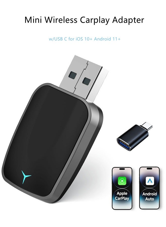 Mini Wireless Carplay Adapter, Convert Wired to…