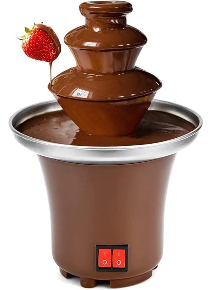 Compare New Mini Chocolate Fountain Three Layers Creative Design Chocolate Melt With Heating Fondue Machine DIY Mini Waterfall Hotpot, coffee, at KSA Price