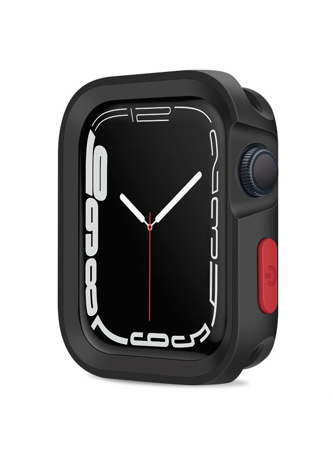 Compare Rugged Case Compatible with Apple Watch Case Series 87 41mm Series 6SE54 40mm, Soft TPU Shockproof Bumper Drop Proof Protective Cover Compatible with iWatch  Black at KSA Price