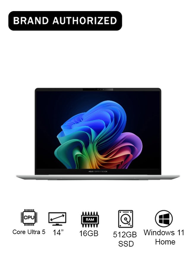 Compare ExpertBook V5405CSAU516512S0W Laptop With 14Inch WQXGA Display, Core Ultra 5 Processor 226V 2.1Ghz16GB RAM512GB SSDIntel Arc 130V GraphicsWindows 11 Home English Platinum Silver at KSA Price