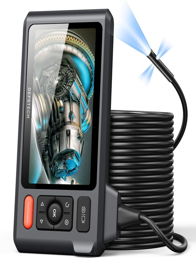 Compare Depstech Triple Lens Sewer Inspection Camera With 50Ft SemiRigid Cable, 5Ips Screen Endoscope Lights, 1080P Industrial Borescope, Split Screen, Waterproof Drain Pipe Camera,Carrying Case at KSA Price
