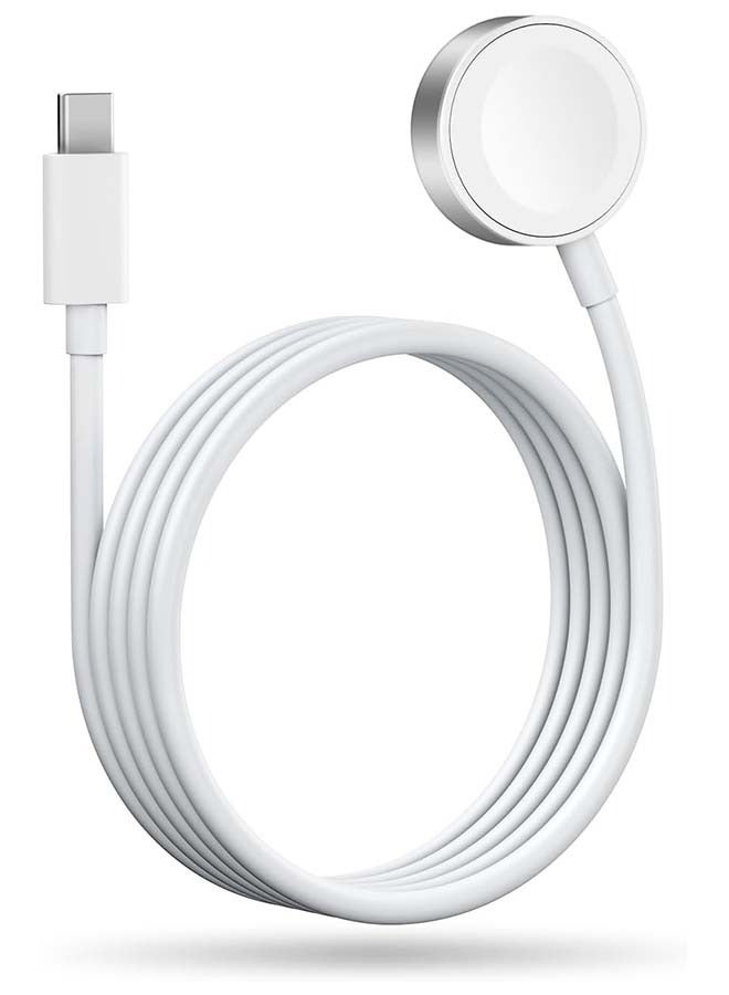 Compare Apple Watch Magnetic Fast Charger to USBC Cable 1mPortable Magnetic Wireless Charging Compatible with Apple Watch Series 876SE54321 white at KSA Price