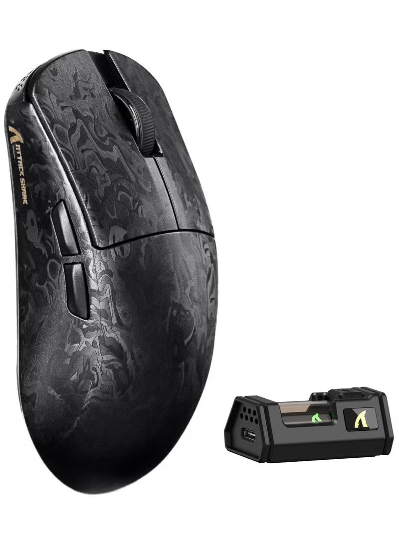 Compare R11 Ultra 8K Carbon Fiber Wireless Gaming Mouse with 42000 DPIPAW3950 MAX Sensor49g Lightweight,Nordic 52840 MCU Chip,WiredBT2.4Ghz Programmable,RGB Coiled Cable for PC at KSA Price