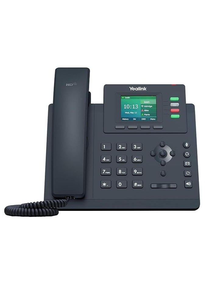 Compare Yealink T33G Entry Level Gigabit POE CordEd Landline Phone Speakerphone System Color LCD 4Line SIPT33G, Black at KSA Price