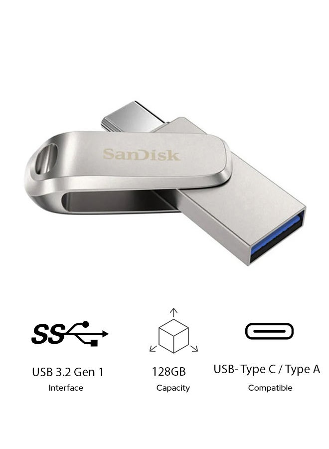 128GB Ultra Dual Drive with 400MB/s read speeds Luxe…