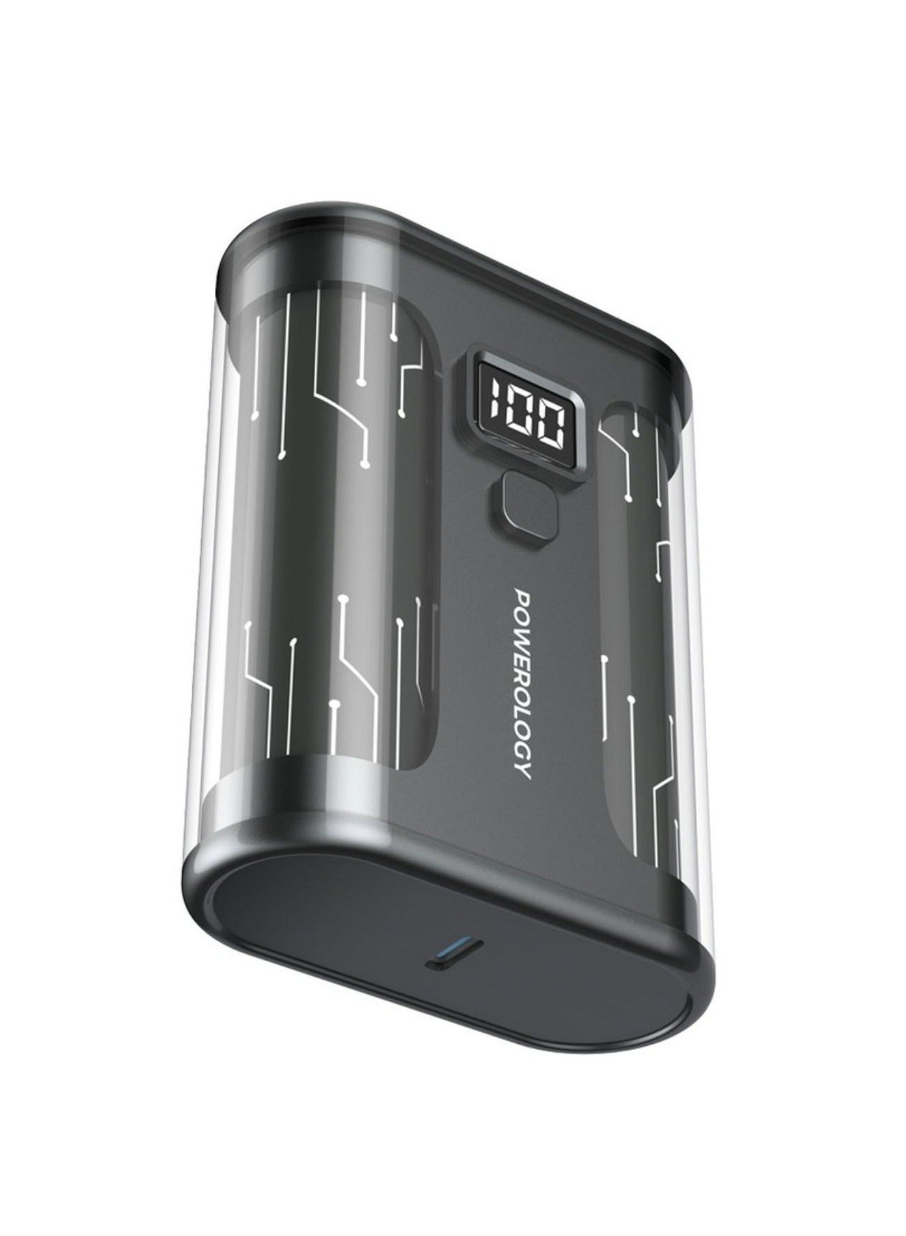 Compare Crystalline Series Power Bank 10000mAh, 35W PD, Digital Display, USB C & USBA Outputs, 35W USBC Input, 35W PD USBC Output, 18W QC USBA Output, 22.5W SCP, Portable, Transparent Design  Black at KSA Price