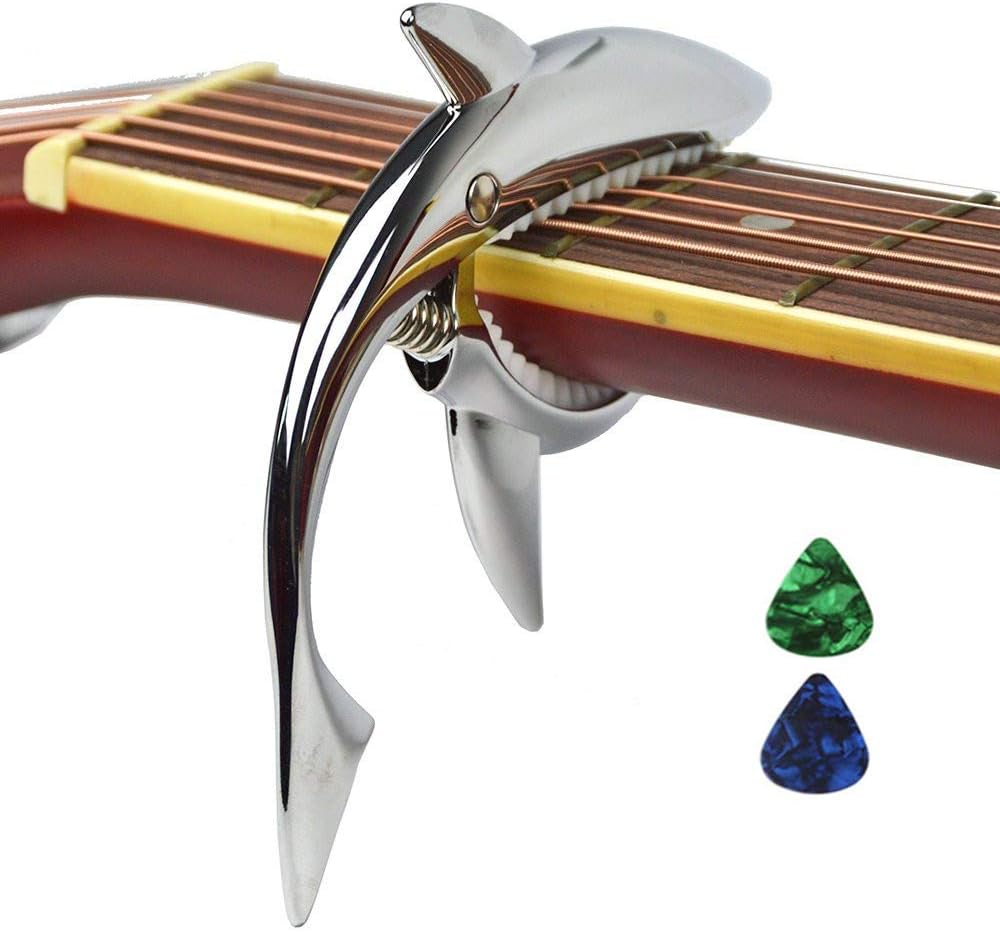 Compare Imelod Shark Capo for Acoustic and Electric Guitar  Zinc Alloy, Durable and Stylish at KSA Price