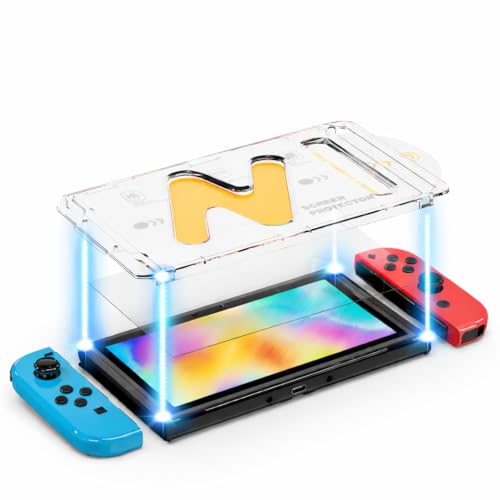 Compare bibuks Tempered Glass Screen Protector With Auto Alignment Frame for Nintendo Switch 62 2017 Easy Installation Bubble Free AntiScratch 9H Hardness 2 Pack at KSA Price