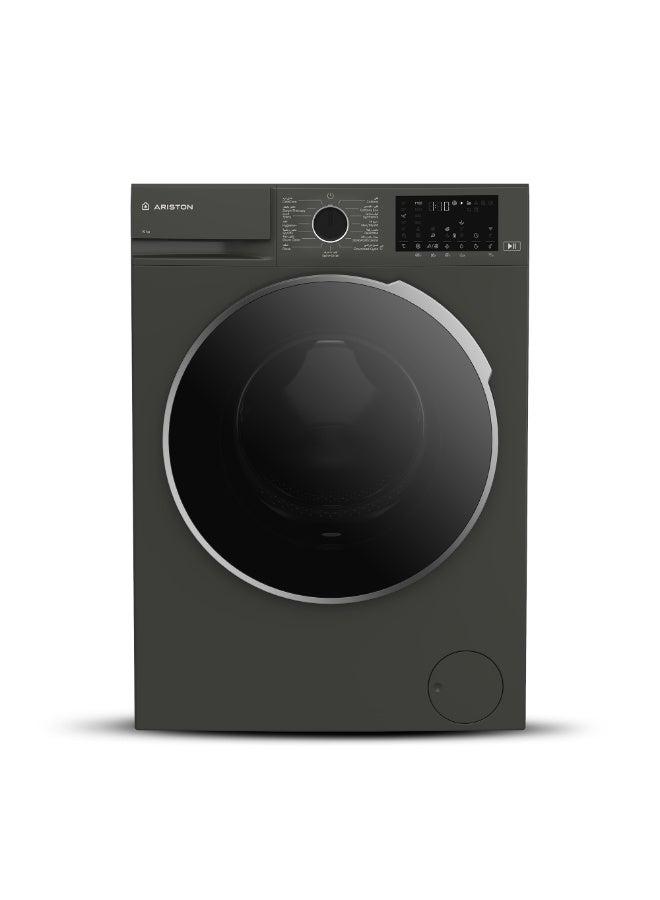 Compare Ariston 10KG Front Load Washing Machine 1400RPM with Steam Therapy, ProSmart Inverter Motor, WiFi HomeWhiz App, Add Garment, Mini 14 Quick Wash, Made in Turkey, Manhattan Gray– ARWF10143DMME 10 kg ARWF10143DMME Grey at KSA Price