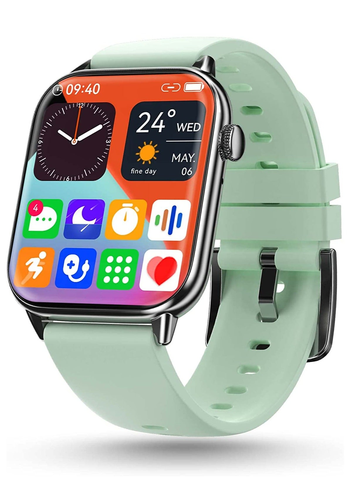 Compare Orion Max, Wireless Charging, 1.91HD Screen, Metallic Body, BT Calling, Fitness Tracker, Sleep & Heart Rate Monitor, 100+ Sport Modes, Smartwatch for Men  Mint Green at KSA Price
