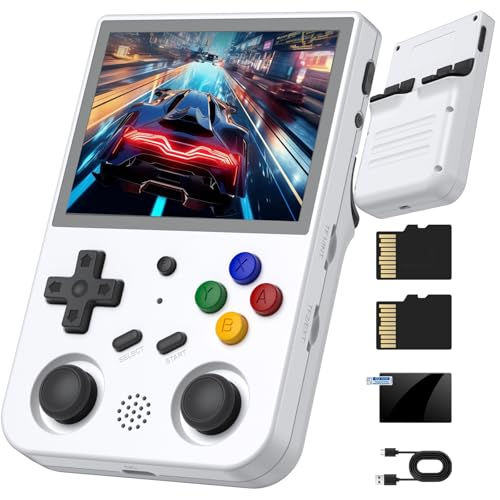 Compare RG353V Handheld Game Console RG353V Video Games Console 35 IPS Screen Android 11 and Linux System RK3566 64bit Game Player Retro Gaming Console Bluetooth 42 and 5G WiFi White at KSA Price