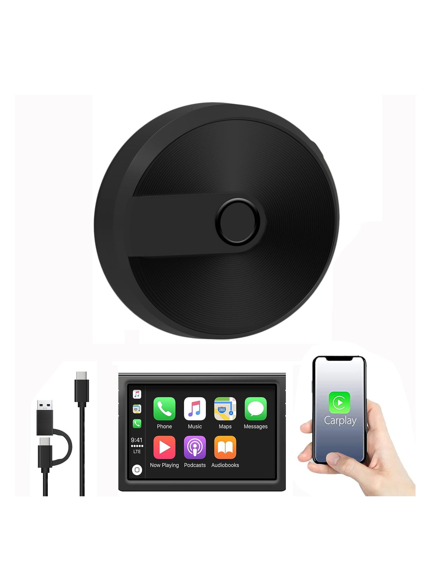 Compare Wired CarPlay Adapter,Stable Connection No Drop Compatible with iPhone iOS 10+ at KSA Price