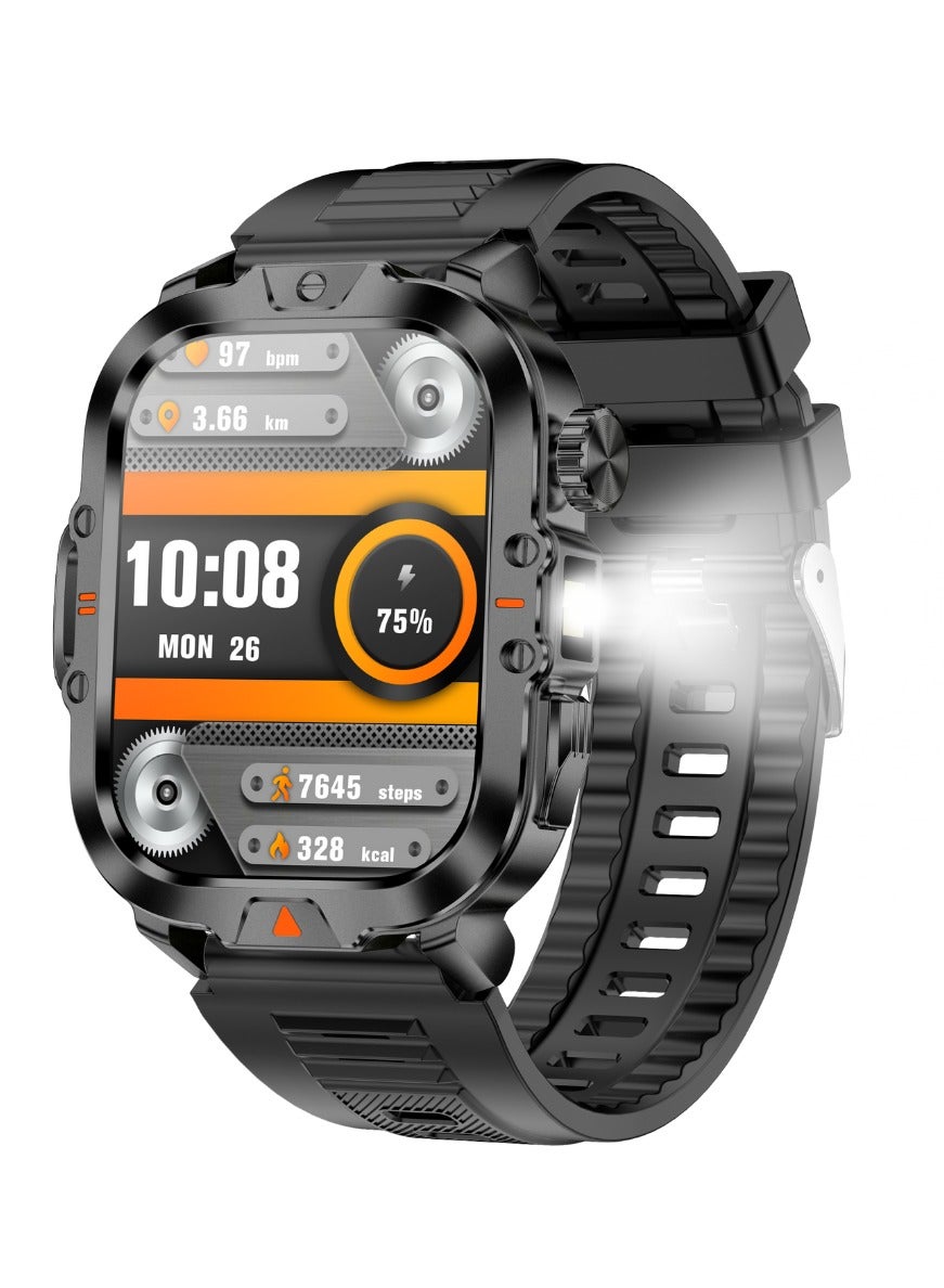 Compare Blaktron Storm S1 Smartwatch  2.01 HD Display, Long Battery Life, Bluetooth Calling, Water Resistant, Heart Rate, Sleep Tracking, 100+ Sports, SPO2, AI Voice, Rugged Smart Watch Black at KSA Price