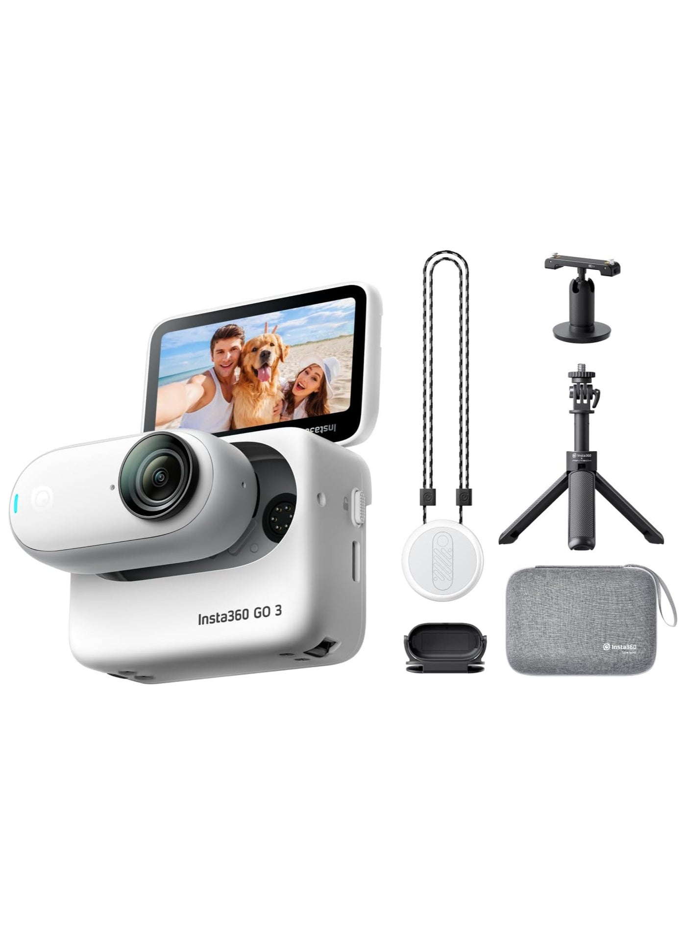 Compare Action Camera, F2.2 aperture, 11.24 focal length, 64GB storage, ISO range 1003200, 6axis gyroscope, 80Mbps bit rate, H.264 video codec, Bluetooth 5.0 connectivity, white | I04CINSABKA at KSA Price