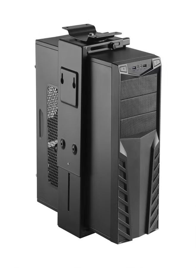 Compare SH CP6 Universal Adjustable UnderDeskWall CPU Mount, Height Range 300–533mm, 10kg Load Capacity – Black at KSA Price