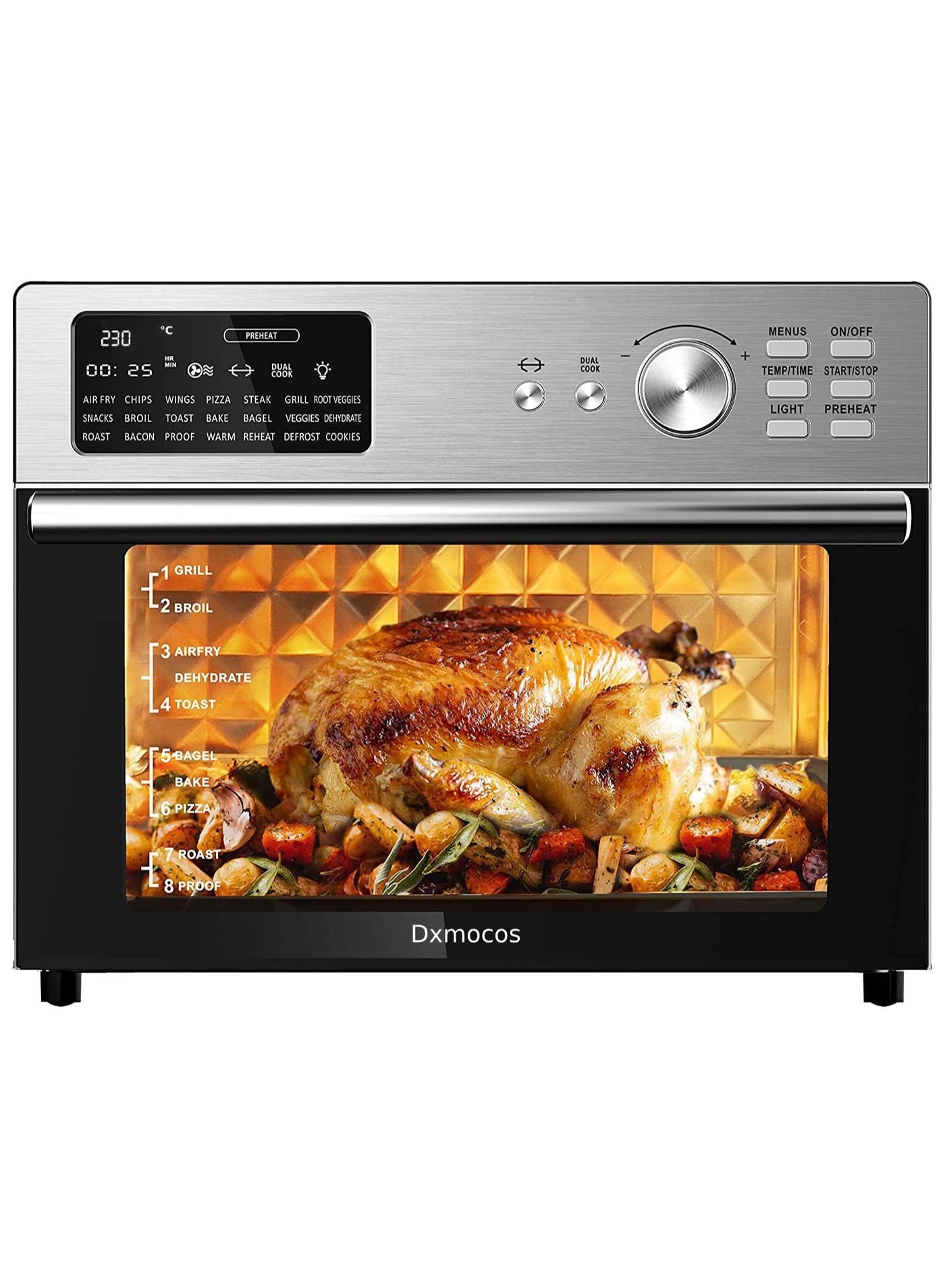 Compare 30L Air Fryer Toaster Oven, Stainless Steel Air Fryer Rotisserie Combo, 21 in 1 Countertop Ovens, Innovative 360 ° Air Frying Technology, Large Air Fryers Oven at KSA Price