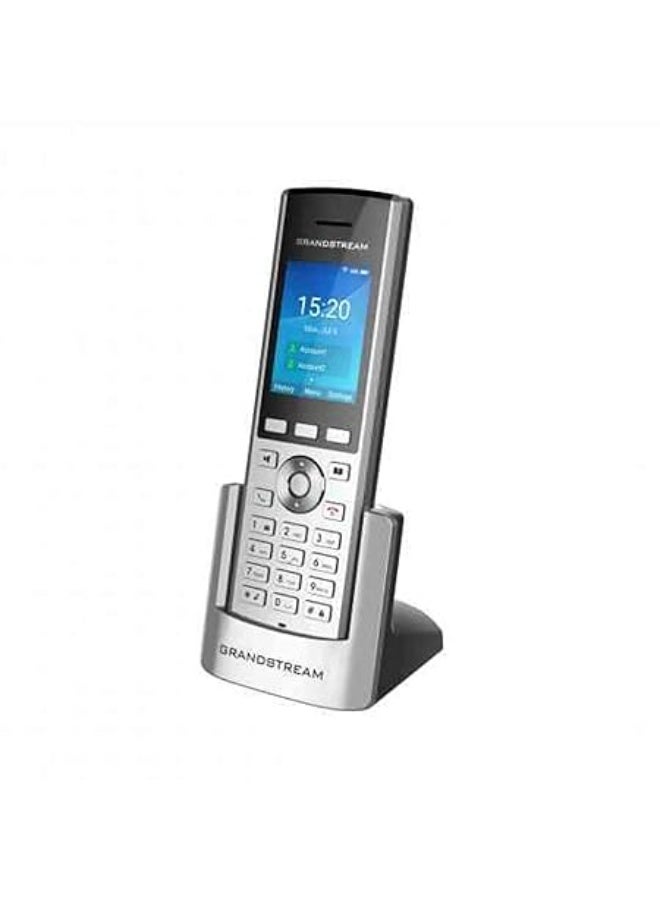 Compare Grandstream WP820 Enterprise Portable WiFi IP Cordless Landline Phone, 120x320 Colour LCD, 7.5hr Talk Time & 150hr Standby Time at KSA Price