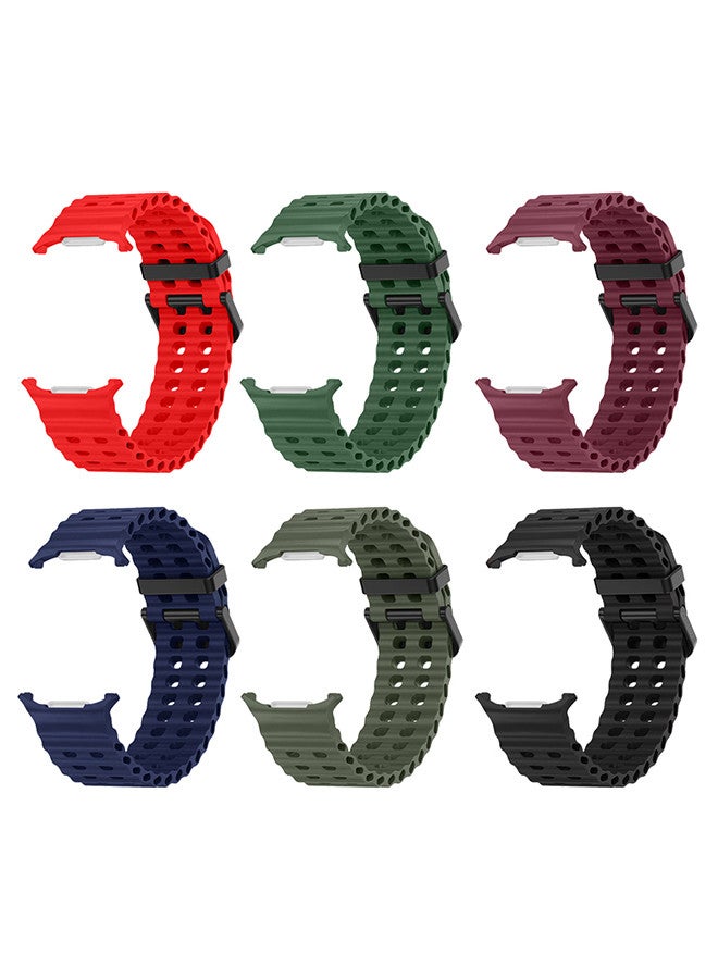 Compare 6 Pack of Band for Samsung Galaxy Watch 7 Ultra Soft Silicone  Adjustable, SweatResistant, and Stylish at KSA Price