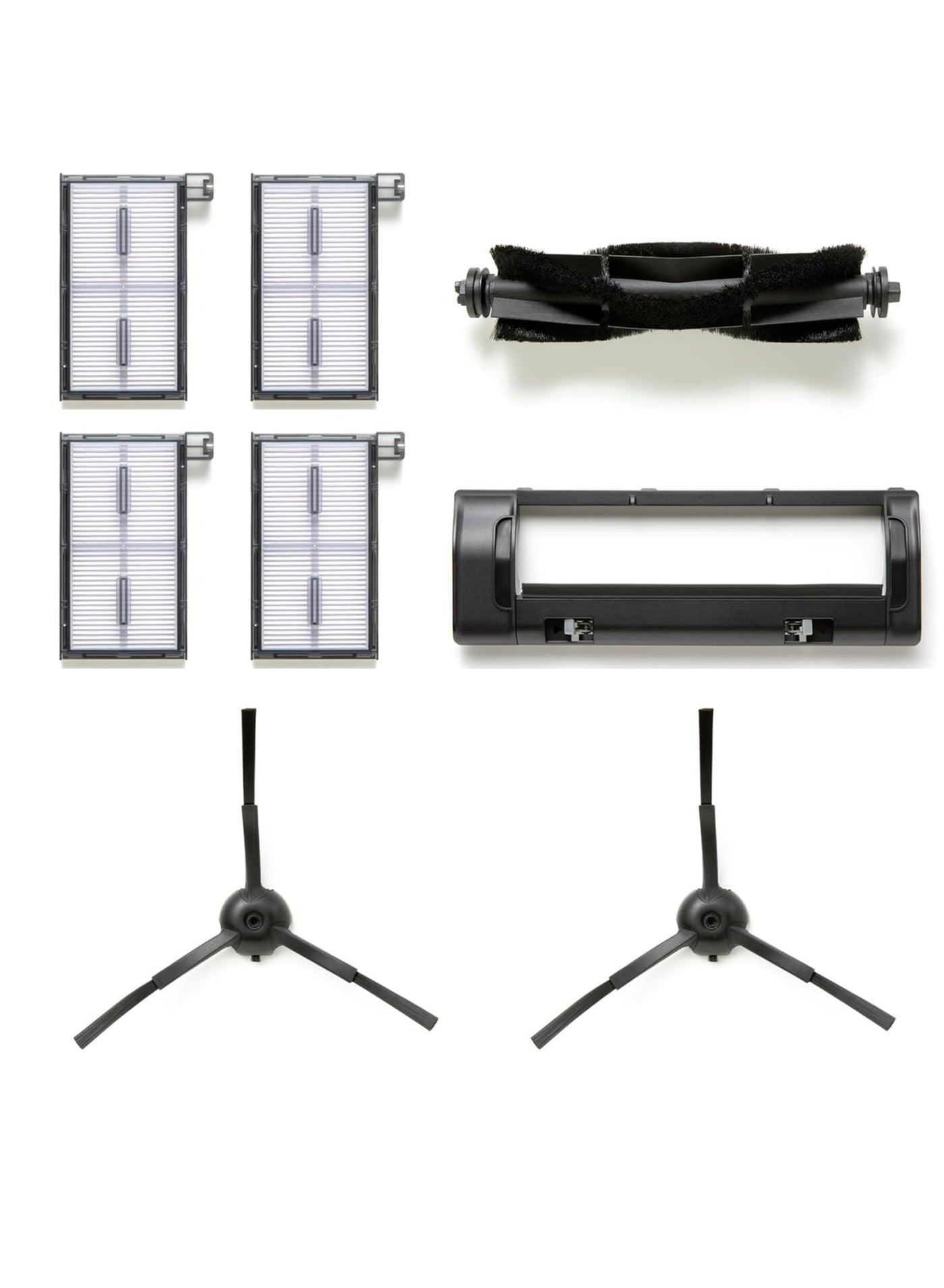 Compare Replacement Parts Kit for X8 Pro Series Robot Vacuums, Rolling Brush ×1 + Brush Guard ×1 + Side Brush ×2 + Washable Filter ×4 20 W T29F8 Black at KSA Price