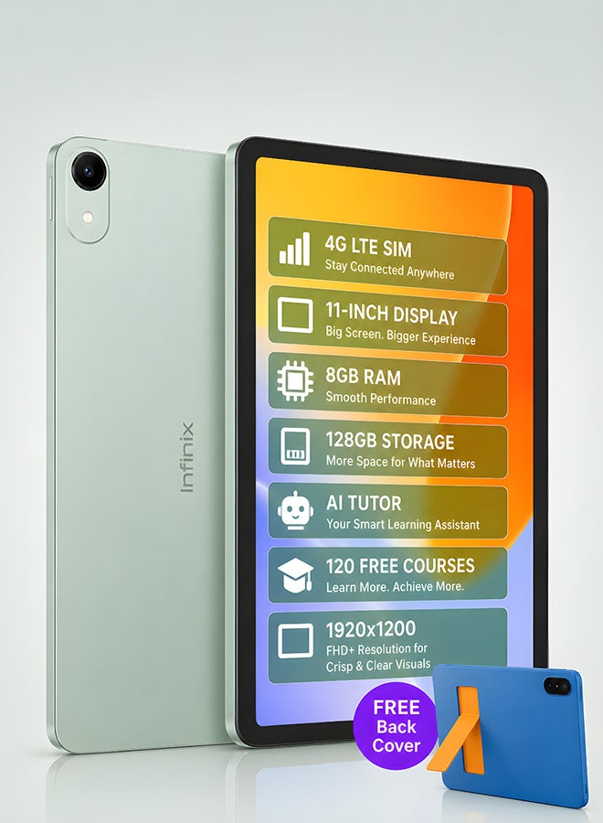 Compare XPad 30E 4G Tablet 11inch 8GB 4+4 RAM 128GB Forest Green with back cover inside  Middle East Version at KSA Price