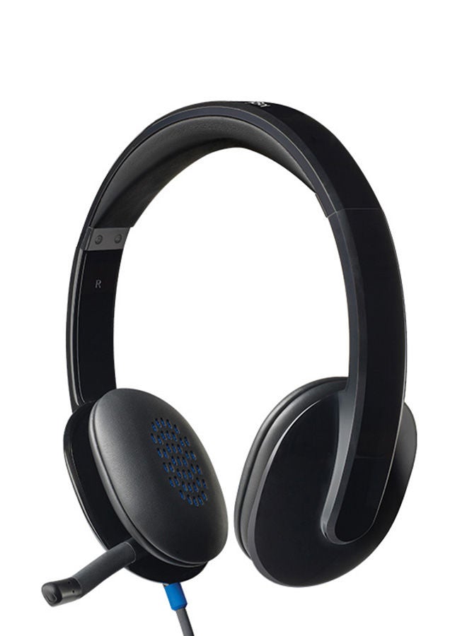 Compare H540 Wired Headset, Stereo Headphone With NoiseCancelling Microphone, USB, OnEar Controls, Mute Indicator Light, PCMacLaptop 1.8meter Black at KSA Price