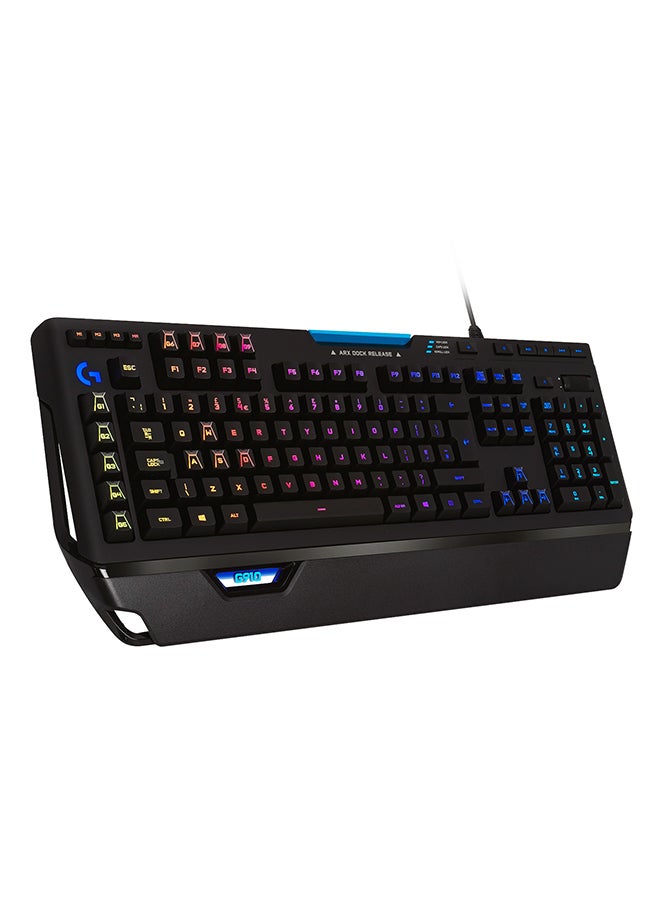 Compare G910 Orion Spectrum Illuminated Mechanical Gaming Keyboard, RGB Backlit Keys, RomerG Tactile Key Switches, 9 Programmable GKeys, Arx Dual Display Technology at KSA Price