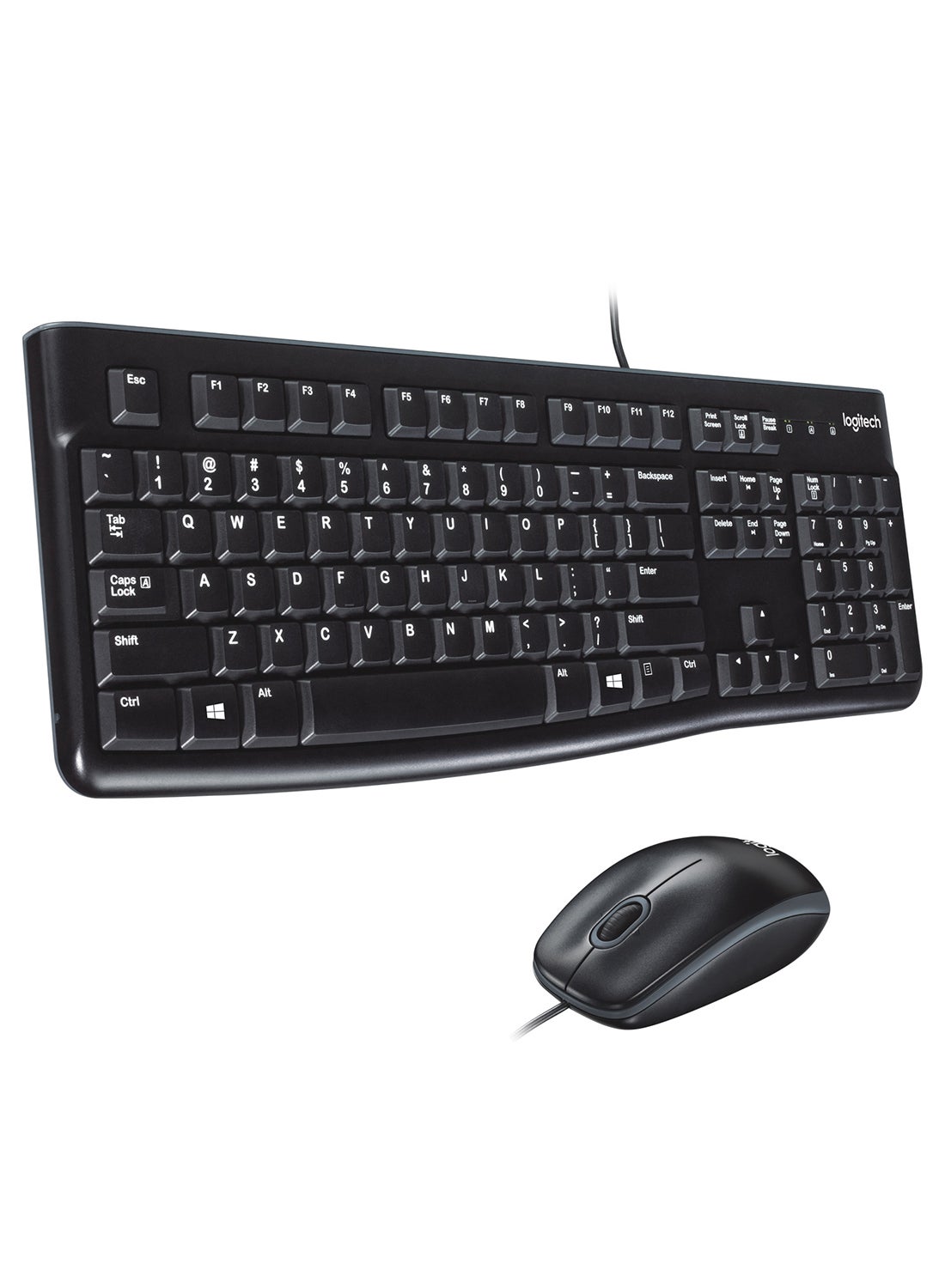 Compare MK120 Wired English Keyboard With Optical Mouse Black at KSA Price