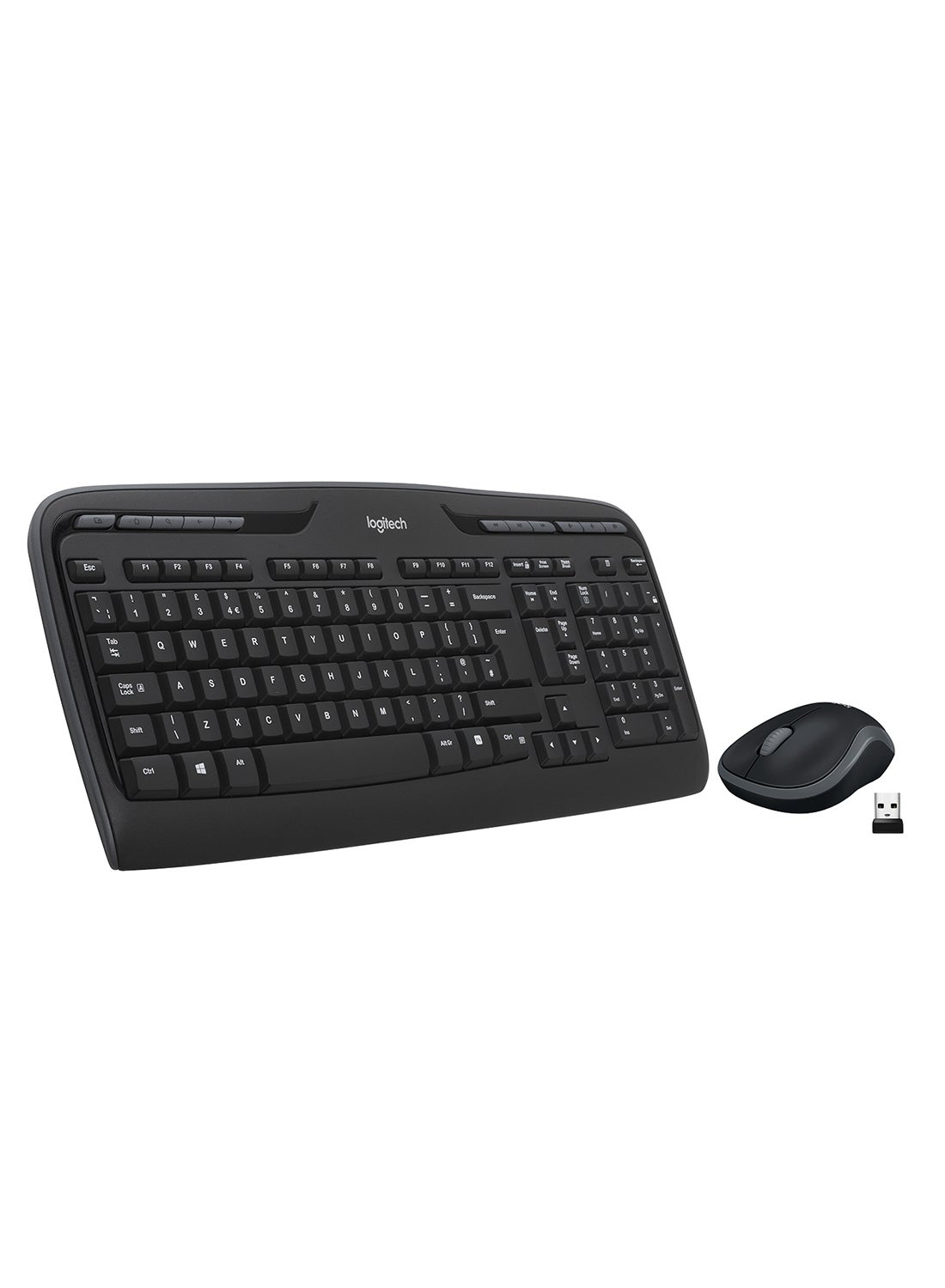 Compare MK330 Wireless Keyboard & Mouse Combo, Comfortable Typing with Lowprofile Keys, Advanced 2.4 Ghz Wireless, Extended Battery Life, Arabic English Layout Black at KSA Price