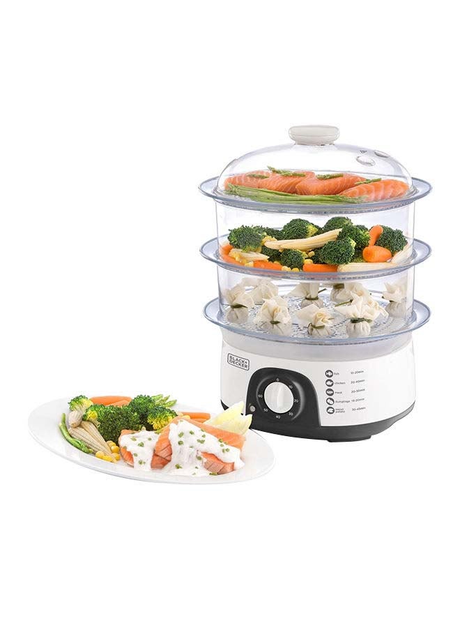 Compare Food Steamer, 3Tier Detachable Design, Timer Control, Quick & Easy Meal Prep, Dishwasher Safe, Lightweight 1.98 Kg, 220240V, Efficient and Compact, 775 W HS6000B5 White at KSA Price