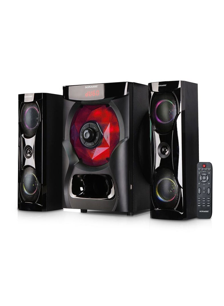 Compare 2.1ch Multimedia Bluetooth Speakers With FM Radio And Karaoke Function SHS2105USRB Black at KSA Price