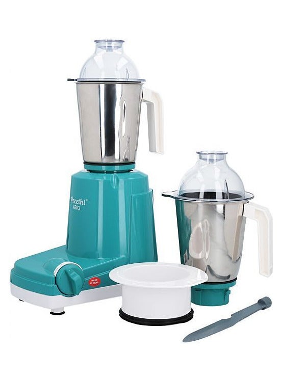 Compare Trio Mixer Grinder with Stainless Steel Jars & Blades PREETHIMG18208 GreenWhite at KSA Price