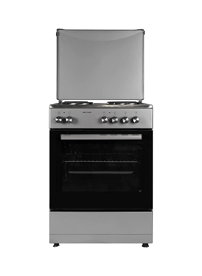 Compare 4 Hot Plate Electric Cooker  60 x 60 cm , 65 Liters Oven With Fan, Automatic Ignition, Stainless Steel, 1 Year Warranty No Cable Included WGC6060HERMF Silver at KSA Price