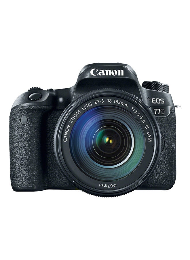 Compare EOS 77D DSLR With EFS 18135mm f3.55.6 IS USM Lens 24.2MP,LCD Touchscreen, BuiltIn WiFi, NFC And Bluetooth at KSA Price