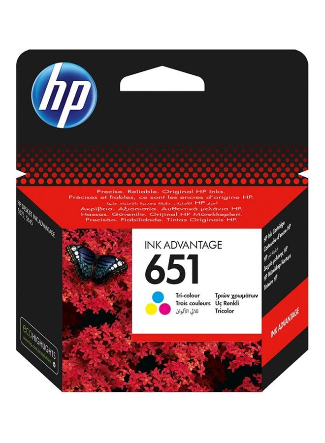 Compare 651 Tricolor Original Ink Cartridge C2P11AE Tricolour at KSA Price