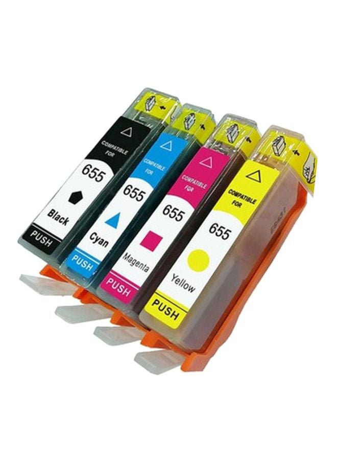Compare 4Piece 655 Inkjet Printer Cartridge Set Multicolour at KSA Price