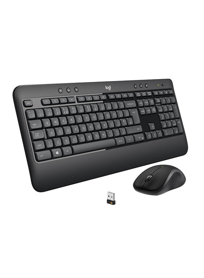 Compare MK540 Wireless Keyboard and Mouse Combo for Windows, 2.4 GHz Wireless with Unifying USBReceiver, Wireless Mouse, Multimedia Hot Keys, 3Year Battery Life, PCLaptop Black at KSA Price
