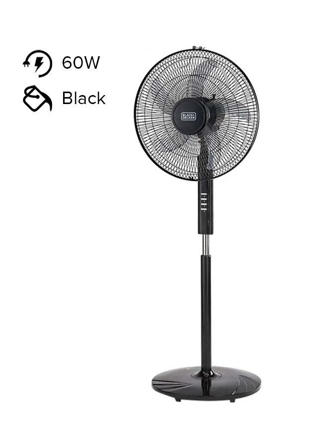Compare 60W Stand Fan 16 Inch Diameter, 90° Wide Swing 3 Speeds Plus Modes And 5AS Blade, For The Perfect Temperature 60 W FS1620B5 Black at KSA Price